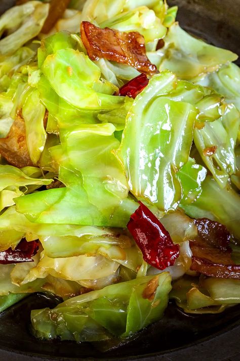 Cabbage Stir Fry with Pork Belly Cabbage And Pork Belly, Chinese Cabbage Recipe, Stir Fry With Pork, Quick Chinese Recipes, Cabbage Stir Fry, Pork And Cabbage, Cabbage Recipe, Fried Cabbage, Easy Chinese Recipes