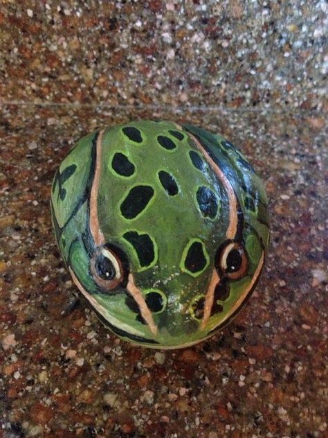 top-16-realistic-rock-paintings-art-decor-design-easy-diy-drawing-craft-project (3) Frog Rock, Painted Rock Animals, Art Pierre, Pola Bordir, Rock And Pebbles, Painted Rocks Diy, Rock Painting Patterns, Paint Rock, Pet Rocks