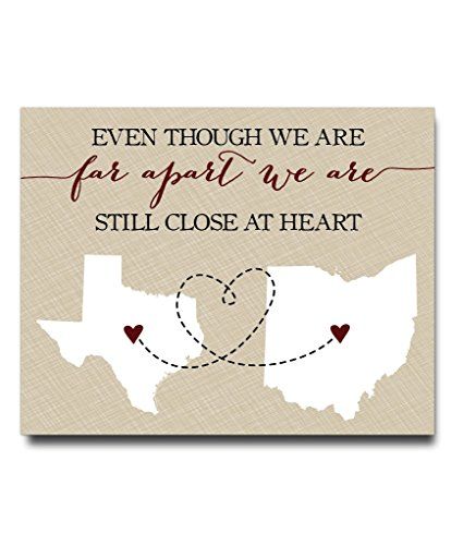 Long Distance Map, Long Distance Family Gifts, Long Distance Family, Friend Quote, Personalized Best Friend Gifts, Farewell Party, Love Birthday Quotes, Goodbye Gifts, Kids Schedule