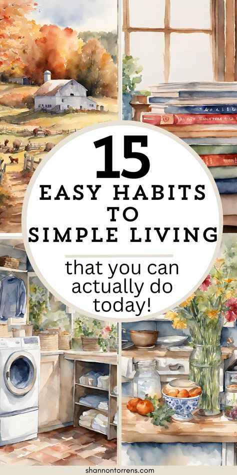 15 Easy Ways To Simplify Your Home and Transform Your Life! Here are 15 easy ways to simplify your home. I have personally adopted all of these basic habits so I know they work! When adopting a new habit I try to start with one at a time.  This makes it easier for a new habit to stick around for the long haul.  Simple Living / Simplified Life / Simple Home How To Have A Simple Life, Simple Living Home, How To Simplify Life, How To Curate Your Home, Back To Basics Living, How To Make Life Easier, How To Simplify Your Home, How To Simplify Your Life, Simplifying Home