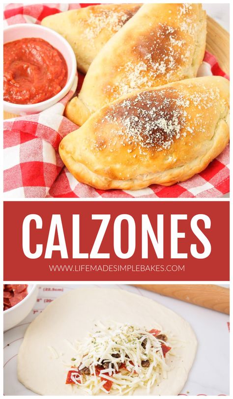 Homemade Calzone, Hamburgers Grilled, Calzone Recipe, Homemade Pizza Dough, Dinner Side Dishes, Savory Appetizer, Savory Chicken, Pizza Toppings, Good Pizza