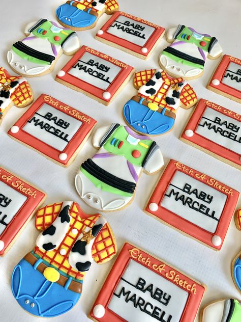 Toy Story Gender Reveal Party Ideas, Baby Shower Themes For Boys Disney, Baby Shower Disney Theme Boy, Boy Story Baby Shower Cake, It’s A Boy Story Baby Shower Ideas, Toy Story Baby Shower Cake, Its A Boy Story Baby Shower Ideas, Toy Story Gender Reveal, Toy Story Baby Shower Theme