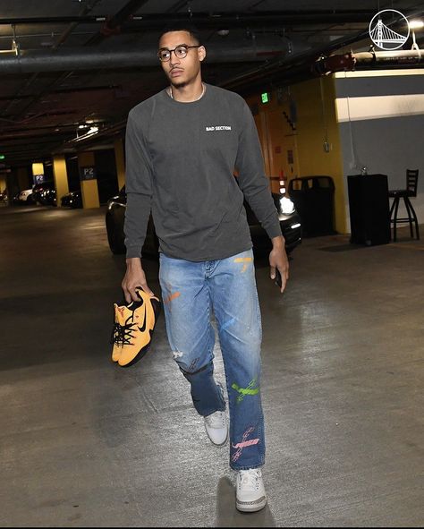 Jordan Poole Fits, Jordan Poole Outfit, Jordan Poole College, Jordan Poole Jersey Back, Jordan Poole Nba Draft, Jordan Poole, Pick Outfits, Streetwear Outfit Ideas, Nba Fashion