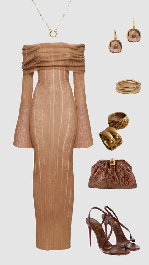 Sade inspired outfit #outfitinspo #sade #sadeaesthetic Yellow Claw Clip, Brown Dress Outfit, Women Support Women, 750 Shein Gift Card, Yellow Claw, Ropa Upcycling, Sephora Gift, Shein Gift Card, Sephora Gift Card