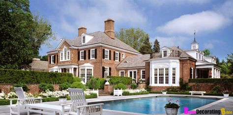 Pool Hedge, Houses Architecture, Georgian Architecture, Greenwich Ct, Georgian Homes, Luxe Interiors, Interiors Design, Dream House Exterior, House Goals