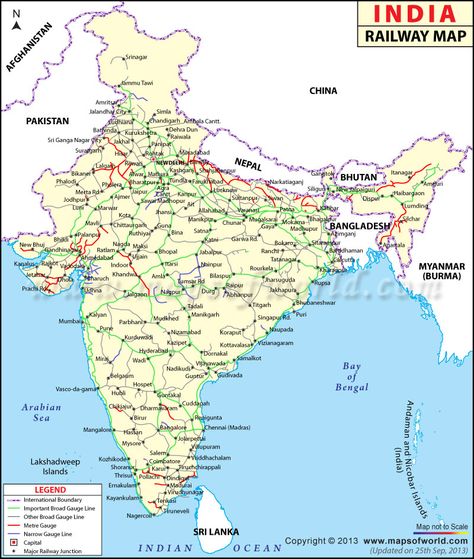 Indian Railway Map Yogi Aditya Nath Images, India World Map, India Railway, Travel India Beautiful Places, Map Of India, Hindu Symbols, Train Map, Indian States, States And Capitals