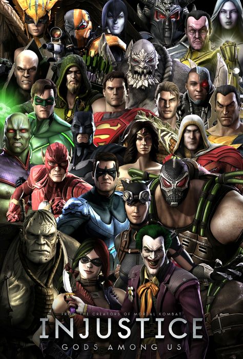 Injustice: Gods Among Us Injustice Game, Injustice Characters, Dc Injustice, Movie Character Posters, Injustice Gods Among Us, Store Merchandise, Game Posters, Anime Retro, Video Game Posters