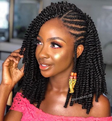 Curly Lob with Ghana Braids Latest Braided Hairstyles, Ghana Braids Hairstyles, Braiding Styles, Ghana Braids, Braided Styles, African Hair Braiding Styles, Braided Cornrow Hairstyles, Braids Hairstyles Pictures, Twist Braid Hairstyles