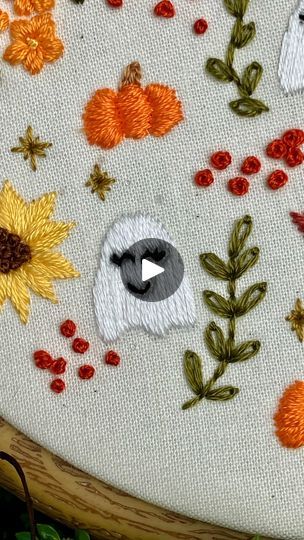 133K views · 4.1K reactions | Cute little ghost! 👻 

Dancing Ghosts Pattern is available in my Etsy shop!

#handembroidery #embroidery #embroiderypattern #cuteghost #cutehalloween #ghosts #flystitch #embroidered #satinstitch #embroiderytutorial #diyembroidery | Tales Of A Thread | Natalie | Frozen Silence · Falling Leaves Halloween Hand Embroidery Sweatshirt, Spooky Hand Embroidery, How To Embroider A Ghost, Ghost Embroidery, Embroidered Ghost, Ghost Cat Embroidery, Red Ghost, Diy Patches, Satin Stitch