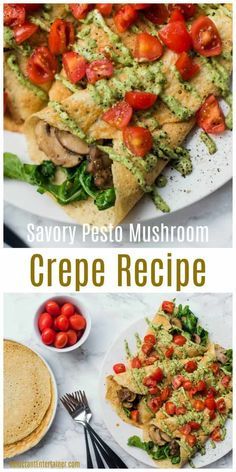 Enjoy this amazing v Crepe Topping Ideas Savory, Wilted Arugula, Recipe Crepes, Crepe Recipe Savory, Mushroom Crepe, Crepe Recipe, Crepes Recipe, Breakfast Crepes, Crepes And Waffles