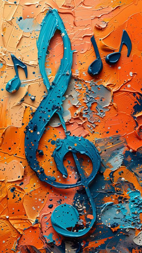 #OrangeDottedWall #BlueMusicalNotes #HighResolution #8k #Hd Music Wallpaper Iphone, Guitar Art Painting, Music Abstract, Inspirational Digital Art, Church Backgrounds, Music Rooms, Orange Dots, Photos Of Lord Shiva, Music Backgrounds