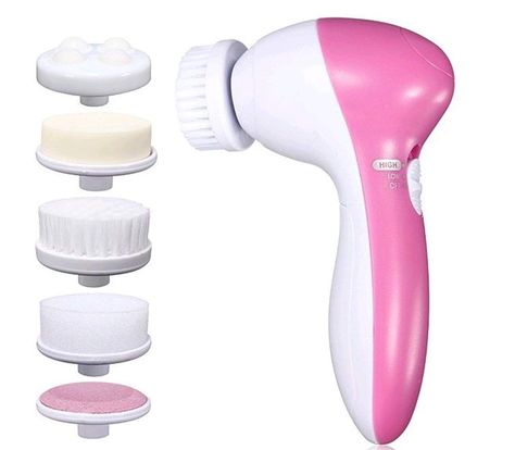 VG SHOP 5 in 1 Portable Electric Facial Cleaner Multifunction Massager, Face Massage Machine For Face, Facial Machine, Beauty Massager, Facial Massager For Women: Amazon.in: Health & Personal Care Electric Facial Brush, Electric Facial Cleanser, Clean Skin Face, Facial Brush Cleanser, Cleaner Face, Alat Makeup, Face Brush Cleansing, Massage Machine, Skin Care Spa