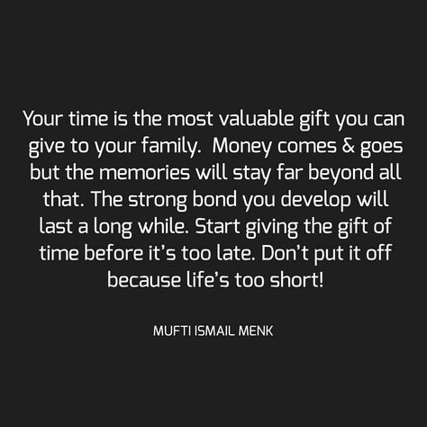 Your time is the most valuable gift you can give to your family.  Money comes & goes but the memories will stay far beyond all that. The… Money Comes And Goes But Memories, Family Money, Gift Of Time, Random Thoughts, Come And Go, The Memories, Money Quotes, Cards Against Humanity, Money