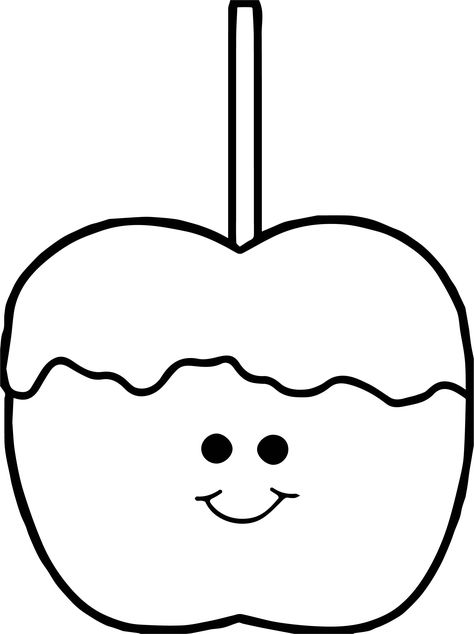 awesome Cute Caramel Apple Coloring Page Candy Apple Crafts Preschool, Caramel Apple Craft, Torah Craft, Apple Coloring Page, Preschool Vibes, Autumn Coloring Pages, Apple Week, Apple Template, Candy Cane Coloring Page