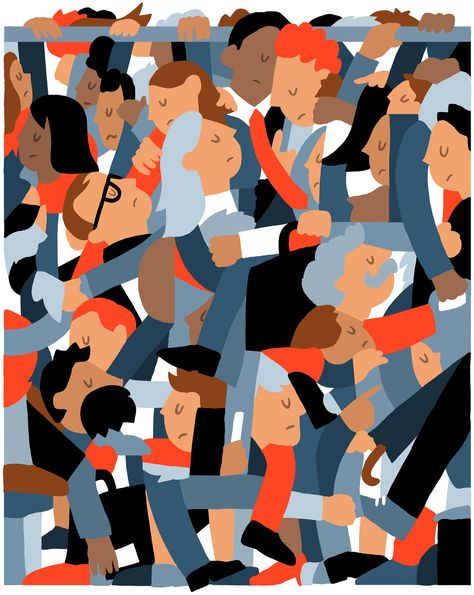 Train Crowd - James Gibbs Gcse Graphics, World Population Day, Population Day, Art Class Projects, Day Video, Adventure Books, Illustrations Digital, Red Vs Blue, Bristol Uk