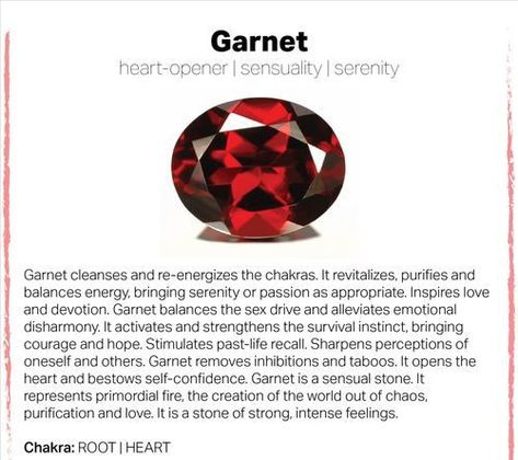 Garnet Properties Garnet Crystal Meaning, Garnet Stone Meaning, Garnet Symbolism, Crystals Properties, Garnet Meaning, Red Garnet Jewelry, Red Gems, Stone Properties, Magic Stones