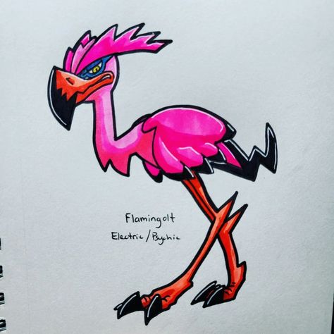 Flamingo Pokemon, Pokemon Liepard, Pokemon Glameow, Gastrodon Pokemon Art, Pokemon Gigantamax Fakemon, Type Pokemon, Psychic, Flamingo, Pokemon