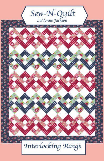 Interlocking Rings — Sew-N-Quilt Interlocking Rings Quilt Pattern, Interlocking Rings Quilt Pattern Free, Interlocking Blocks, Lattice Quilt, Interlocking Rings, Interlocking Ring, Jellyroll Quilts, Block Patterns, Diy Quilt