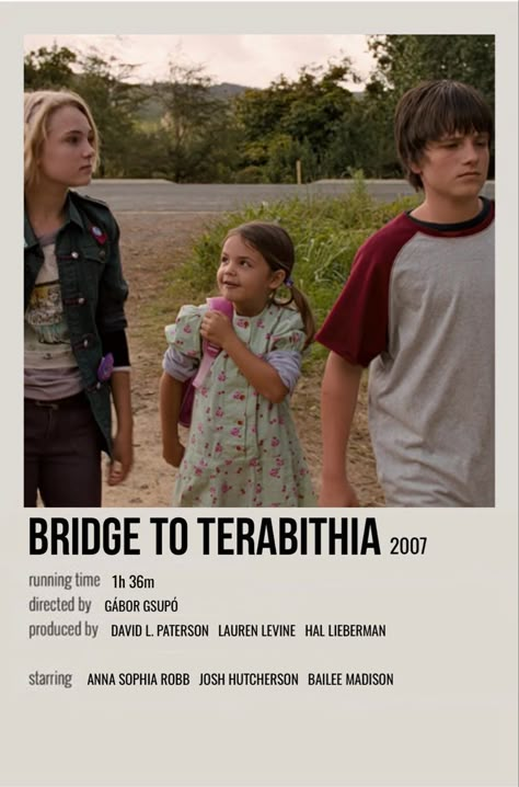 Bride To Terabithia Poster, Bridge To Terabithia Poster, Bridge To Terribithia, Bride To Terabithia, The Bridge To Terabithia, Bridge To Terabithia 2007, Polaroid Movie Poster, Romcom Movies, Tv Show Posters