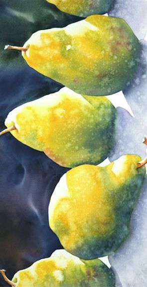 Watercolor Art Inspiration, Pear Watercolor, Fruit Still Life, Pear Art, Watercolor Food, Watercolor Fruit, Watercolor Lessons, Watercolor Pictures, Watercolour Inspiration