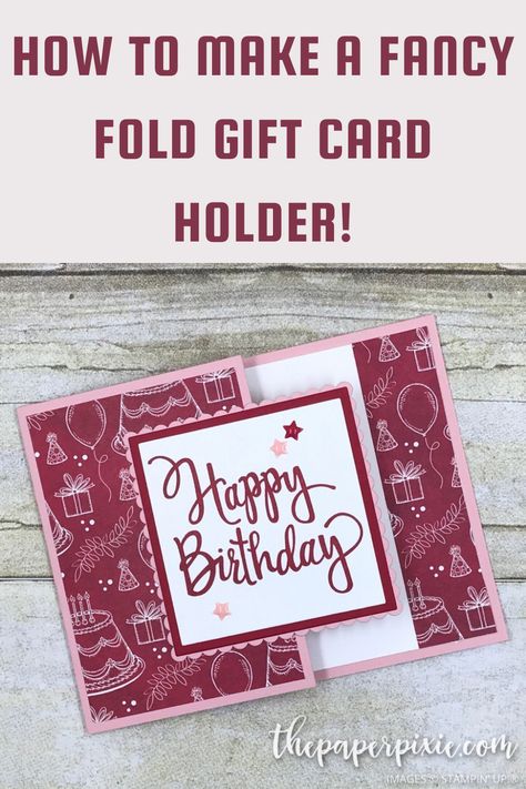 Birthday Card With Gift Card Holder, Cards With Gift Card Pockets, Gift Card Holder Template Cricut, Fun Fold Gift Card Holder, Gift Card Diy Holder, Envelope For Gift Card, Birthday Card Gift Card Holder, Paper Craft Gift Card Holder, Gift Card Holder Birthday