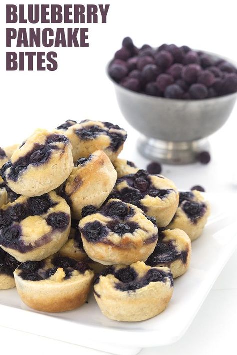 Fun little #lowcarb Pancake Bites made with #coconutflour Pancakes Bites, Keto Blueberry Pancakes, Blueberry Pancake Bites, Blueberry Pancake, Desayuno Keto, Keto Blueberry, Pancake Bites, Atkins Recipes, Keto Pancakes