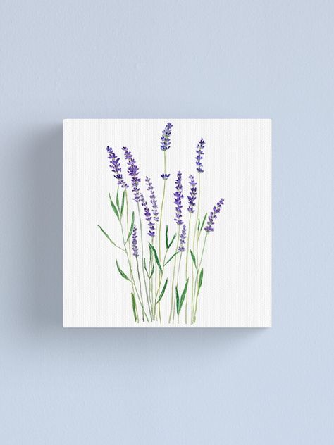 "purple lavender " Canvas Print by ColorandColor | Redbubble Painting Ideas Lavender, Easy Lavender Painting, Paint Lavender Easy, Lavender Canvas Painting, Lavender Painting, Canvas Painting Lavender, Lavender Flower Painting Acrylic, Lavender Paint, Purple Painting