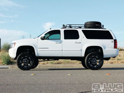 the Burb 2007 Chevy 2500 Suburban 2007 Chevy 2500 Suburban Defender Roof Rack Suburban Overland Vehicle, Chevy Suburban Custom, Chevy Accessories, Chevy 2500, Chevrolet 2500, Glass Roofing, Truck Life, Chevy Girl, Off Road Truck