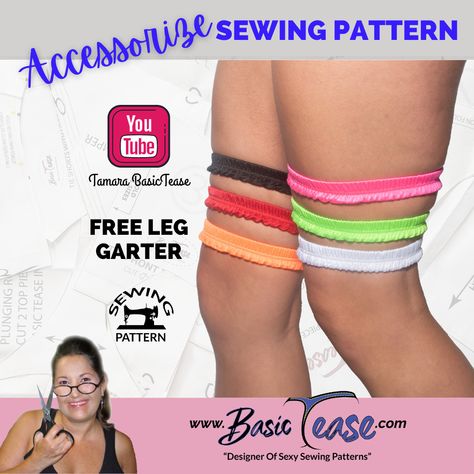 Posting a recap of my previous sewing patterns🧵 This is the Free Leg Garter Sewing Pattern. An early sewing pattern and accompanying YouTube video on my website 🎬 https://basictease.com/sew-along-sewing-tutorials/ 💋 Check out my website to subscribe or purchase this sewing pattern💎https://basictease.com/product/leg-garter-pdf-sewing-pattern/ Serger Stitches, Accessories Sewing, Overlock Machine, Diy Sewing Tutorials, Leg Garter, Sewing Pattern Shop, Make Your Own Clothes, Machine Pattern, Tie Shorts