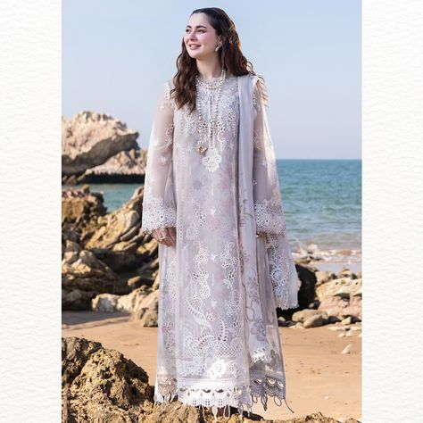 Sahil Kinare Luxury Lawn ‘24 by Qalamkar | Available Now Embark on an opulent journey where airy lawn, vibrant hues, and intricate embroidery intertwine in Qalamkar’s collection. Flowy dupattas, heavy lacework, and modern cuts redefine the very essence of luxury. Step into the realm of chic, polished style. 💰 – $131.99/- USD – Semi Stitched 🔍 Product Code – “QL-SKLAWN24” 🛍️ Shop Now – https://empress-clothing.com/collections/pakistani-designer-suits [ Empress Clothing, Qalamkar, Sahil... Pakistani Eid Dresses, Eid Dresses Pakistani, Empress Clothing, Pakistani Designer Suits, Polished Style, Lawn Suits, Intricate Embroidery, Designer Suits, Lawn