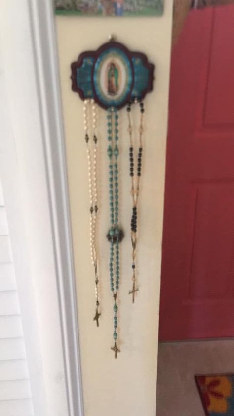 Rosary Holder, Home Altar, How To Hang, Rosary, Dream Catcher, Wall