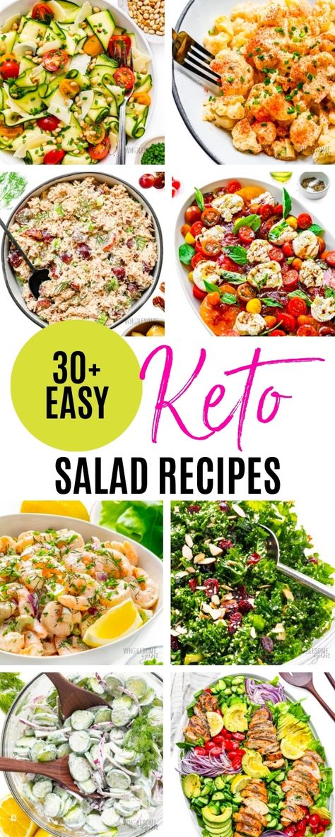 Low Carb Keto Salad Recipes Keto Diet Salad Recipes, Best Keto Salads, Keto Salads Recipes Easy, Keto Salads Recipes, Carb Salad Recipes, Low Carb Salad Recipes, Keto Salad Ideas, Low Carb Salads, Keto Salad Recipes