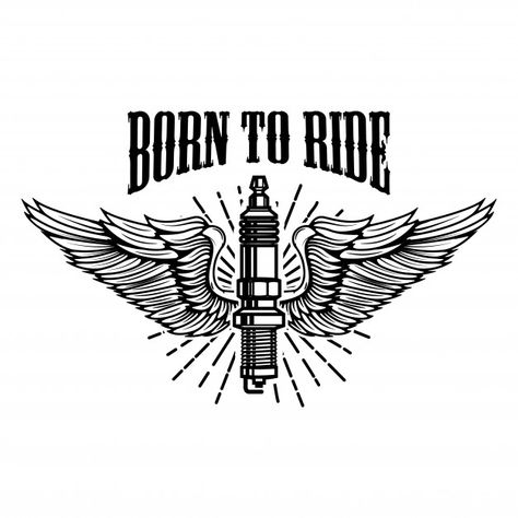 Wings Background, Bike Logos Design, Harley Davidson Decals, Alas Tattoo, Motorcycles Logo Design, Biker Tattoos, Bike Logo, Motorcycle Illustration, Born To Ride