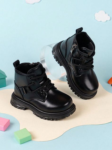 1 Pair Kids Solid Color  Boots, Soft Sole Non-Slip Leather Boots, Comfortable And Convenient Wear For ChildrenI discovered amazing products on SHEIN.com, come check them out! Color Boots, Boots Comfortable, Top Handbags, Stylish Boots, Baby Boots, Fall Shoes, Girls Boots, Womens Clothing Sizes, Boys Shoes