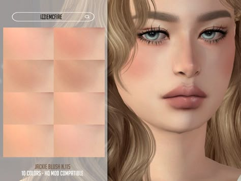 Sims Face Cc Free, Sims Blush, Sims 4 Cc Blush, Cc Face, Mod For Sims 4, Sims4 Makeup, Ts4 Mod, Ts4 Makeup, Sims 4 Makeup