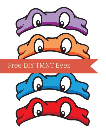 Ninja Turtle Party Printables Free, Ninja Turtles Printables Free, Pin The Mask On The Ninja Turtle, Ninja Turtle Snack Ideas, Ninja Turtle Goodie Bag Ideas, Ninja Turtle Trunk Or Treat Ideas, Ninja Turtle Mask Template, Diy Ninja Turtle Party, Turtle Birthday Party Ideas