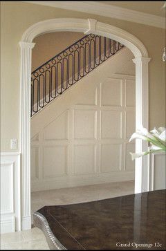 Elliptical Arched Cased Opening Unit traditional-entry Arched French Doors Interior, Interior Archway, Archway Molding, Arched Interior Doors, Arched French Doors, Arch Doorway, Beautiful Entryways, House Trim, Door Molding