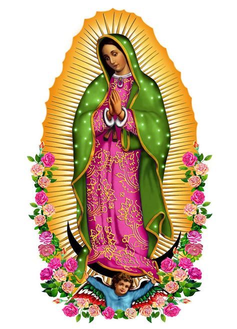 Collection Of Imagenes De La Virgen De Guadalupe Con Virgin Mary Picture, Mary Jesus Mother, Virgin Mary Tattoo, Virgin Mary Art, Mexican Culture Art, Catholic Pictures, Images Of Mary, Virgin Of Guadalupe, Religious Pictures