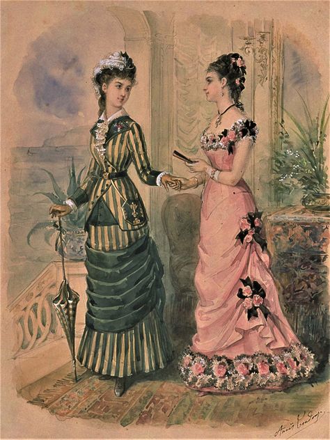 1870s Dress, 1899 Fashion, 1870s Fashion, Victorian Era Fashion, Ancient Dress, 1880s Fashion, Fashion Decades, 19th Century Clothing, Fashion Illustration Vintage