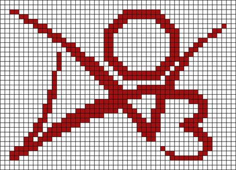 Ao3 Logo Crochet, Ao3 Crochet Pattern, Ao3 Crochet, Square Pixel Pattern, Hozier Alpha Pattern, Alpha Patterns Crochet Blanket, Alpha Cross Stitch Patterns, Chappell Roan Alpha Pattern, Square Alpha Patterns