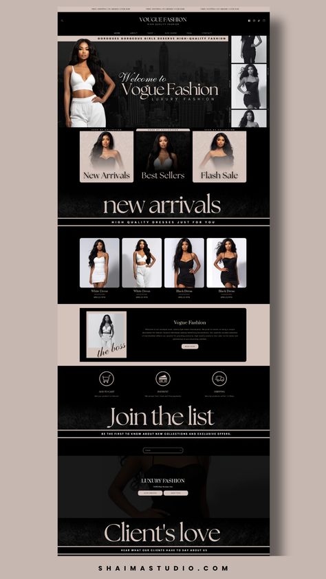 Luxury Banner Design, Website Launch Idea, Boutique Website Design, Store Installation, Luxury Website Design, Website Design Shopify, Luxury Aesthetics, Boutique Website, Fashion Website Design