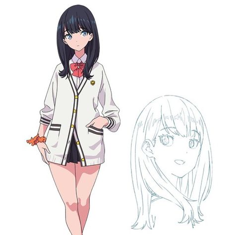 Sss Gridman, Ssss Gridman Rikka, Rikka Takarada, Ssss Gridman, Anime Oc, Anime Sketch, Manga Drawing, Manga Girl, Anime Love