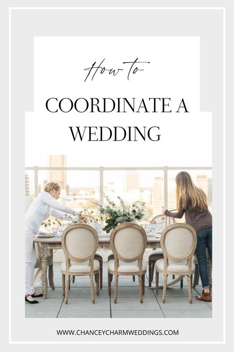 How to coordinate a Wedding | A complete guide for wedding planners on how to coordinate a wedding. Includes a day-of Coordination timeline and checklist, vendor communication guidelines, wedding timeline templates, sample ceremony and reception layouts, best practices and more!    #weddingplannerchecklist #howtoplanawedding How To Coordinate A Wedding, Wedding Day Coordinator Checklist, Event Coordinator Checklist, How To Be A Day Of Wedding Coordinator, Wedding Coordinator Duties, Wedding Coordinator Checklist, Wedding Coordinator Checklist Day Of, Wedding Planner Marketing, Becoming An Event Planner