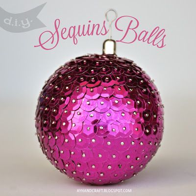 How to make a sequin covered ball Christmas ornament · Recycled Crafts | CraftGossip.com Easy To Make Christmas Ornaments, Sequin Ornaments, Cute Christmas Tree, Crochet Decoration, Christmas Ornaments To Make, Noel Christmas, Unique Crochet, Baby Crafts, Xmas Ornaments