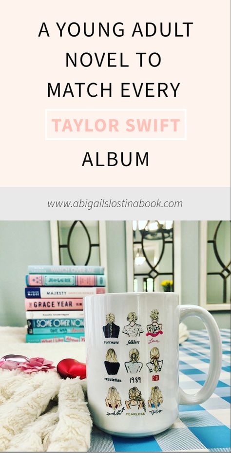 A list of novels inspired by Taylor Swift albums. #booklovers #books #booklist #taylorswift #mug #reading Books Inspired By Taylor Swift, Taylor Swift Eras Gifts, Taylor Swift Display, Taylor Swift Inspired Books, Taylor Swift Albums As Books, Taylor Swift Books, Taylor Swift Albums, Young Adult Book, Taylor Swift Book