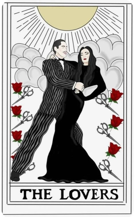 The Lovers Tarot Card Gomez And Morticia, Addams Family Wallpaper Iphone, Gomez And Morticia Art, Morticia Gomez, Wednesday Addams Family, Morticia And Gomez, Morticia And Gomez Addams, Gomez And Morticia, Gomez Addams