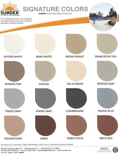 Concrete Pool Deck Colors | SUNDEK of Washington Cool Decking Pool Colors Concrete, Pool Patio Paint Colors, Pool Deck Color Ideas, Cool Crete Pool Deck Colors, Painted Concrete Pool Deck, Pool Deck Colors Concrete Paint, Pool Deck Paint Ideas Concrete, Pool Deck Stain Ideas, Gray Pool Deck