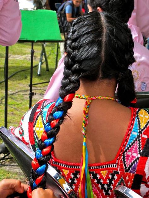 Mexican braids                                                                                                                                                                                 More Mexican Hairstyles, Mexican Women, Mens Braids Hairstyles, Mexican Dresses, Mexican Style, Hair Art, العناية بالشعر, Prom Hair, Haircuts For Men