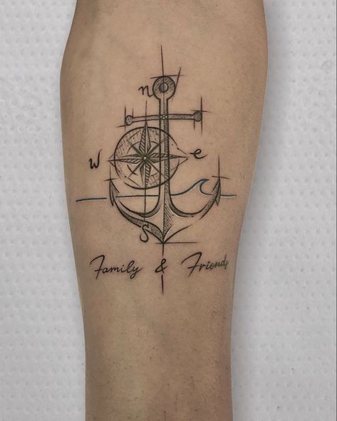 Nautical Symbols Tattoo, Navy Compass Tattoo, Anchor Wrist Tattoo For Men, Fouled Anchor Tattoo, Cruising Tattoo Ideas, Navy Inspired Tattoo, Sailor Tattoo Design, Men Anchor Tattoo Ideas, Navy Tattoos Female