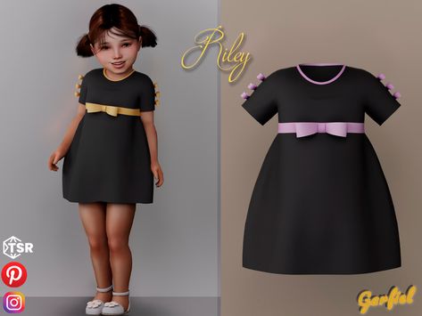 The Sims Resource - Riley - Cute formal dress Cute Formal Dress, Sims 4 Toddler Clothes, Clothes Cc, Sims Baby, Cute Formal Dresses, Cc Furniture, Toddler Party Dress, Sims 4 Children, Sims 4 Toddler